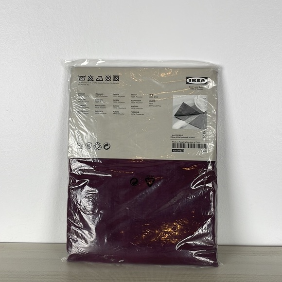 Ikea Sarita maroon pair of sheer panels size 57x118 - Picture 3 of 5